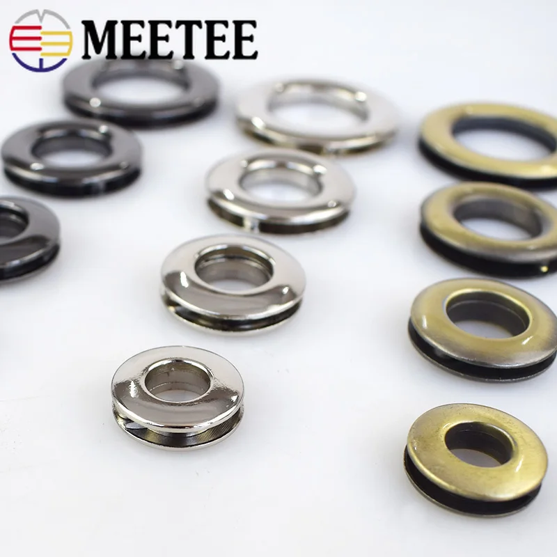Meetee 4 шт. 10-25 мм высококачественная металлическая скобы для кошелька люверс Винт Втулка литье под давлением уплотнительное кольцо люверсы DIY швейная сумка аксессуары