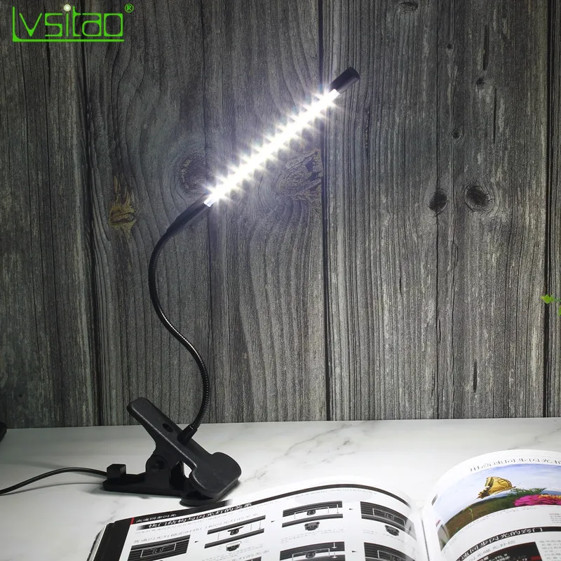 LED Eye Protection Flexible desk light Clip&ampstand Table Gooseneck lamp USB rechargeable bedroom dimmer ReadingLight smart touch |