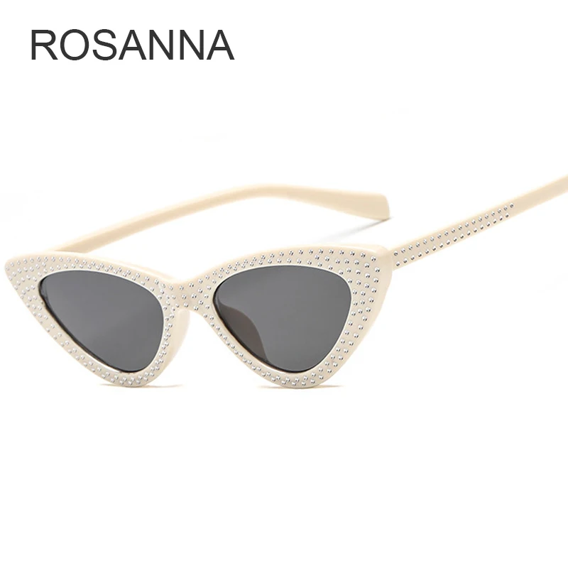 Женские солнцезащитные очки в мелкой оправе ROSANNA красные черные белые кошачий