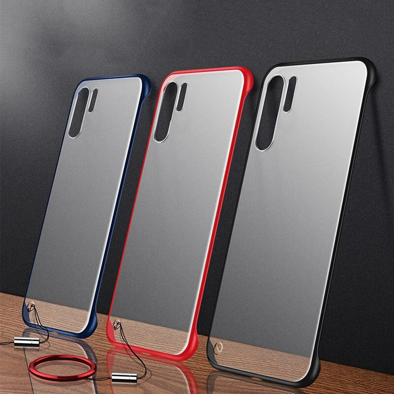 Безрамочный чехол для Huawei P30 Pro прозрачный матовый Силиконовый P20 Mate 20 Honor V20