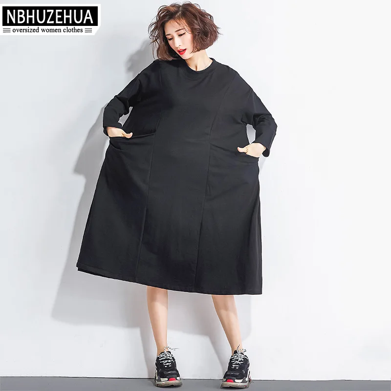 Платье женское винтажное большого размера с длинным рукавом 4XL 5XL|Женские платья|