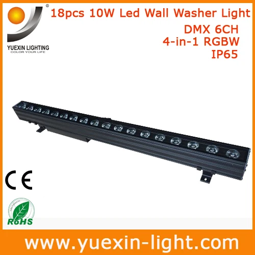 18X10W DMX настенный светильник для мойки RGBW 4 в 1 светодиодный моющийся линейный бар