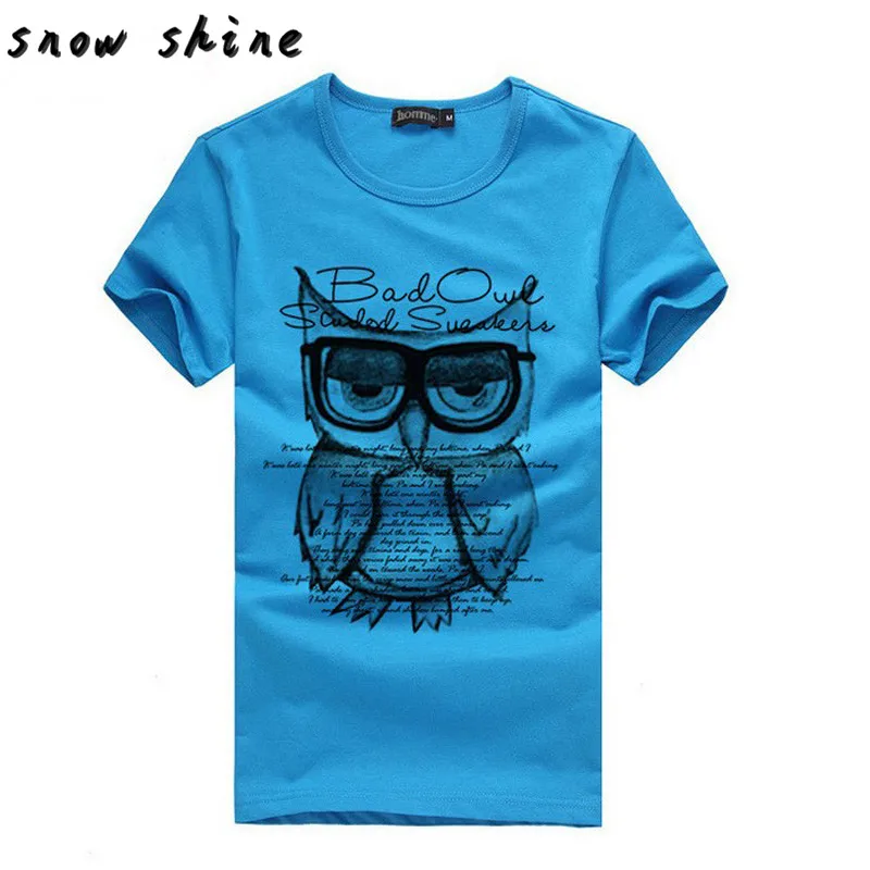 Snowshine YLIWFashion/футболки с принтом совы для мальчиков хлопковая футболка короткими