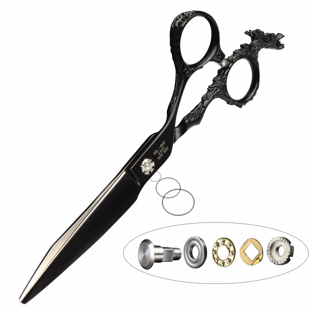 Профессиональные Парикмахерские ножницы 6 дюймов парикмахерские японские 440c для