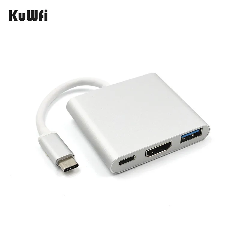 Тип C USB Зарядное устройство 3 1 для 4K HD MI USB3.0 адаптер в хаб Apple Macbook совместим с Mac OS