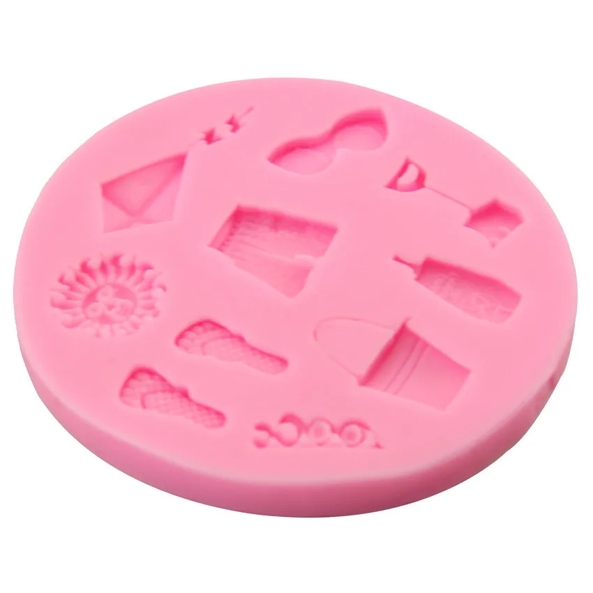 Beach Items Silicone Cake Decorating Moulds Fondant Sugar Chocolate Mold Tool | Дом и сад