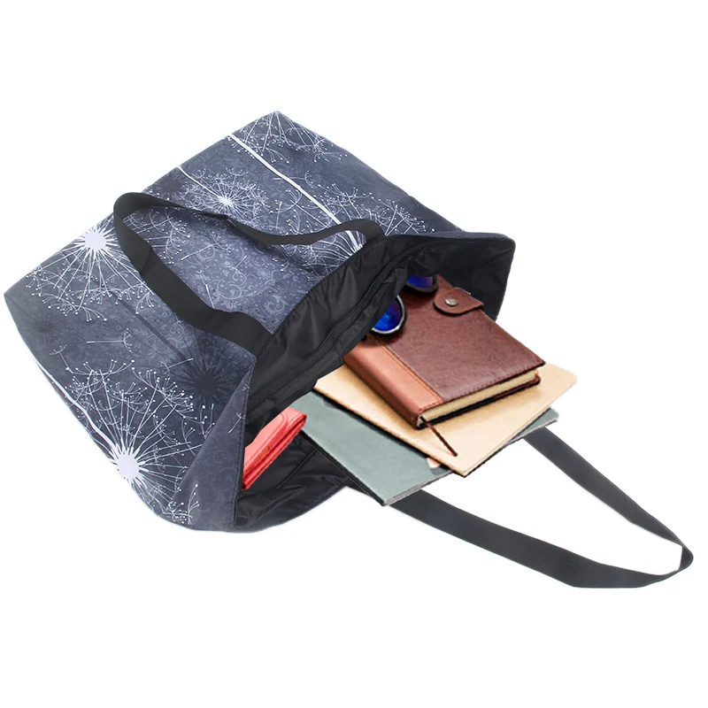 Мягкая складная сумка-тоут фиолетового цвета женская сумка для покупок пляжная