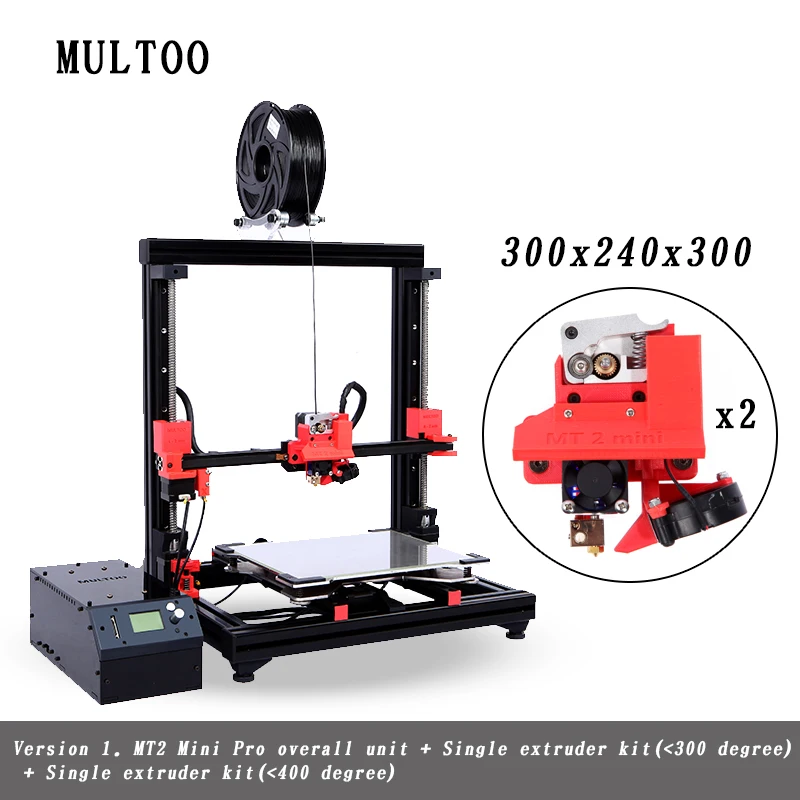 Best Цена со скидкой 3d принтер большой промышленные металлические Desktop 3dprinting 300X240X300