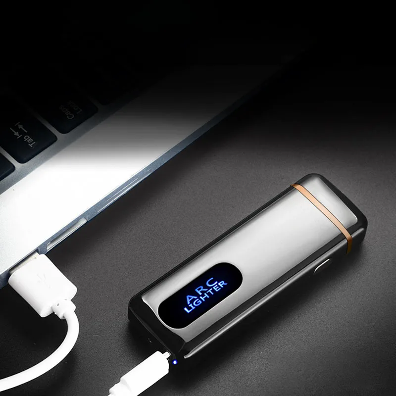 Новинка ветрозащитная USB Зажигалка для зарядки сенсорная Индукционная двойная