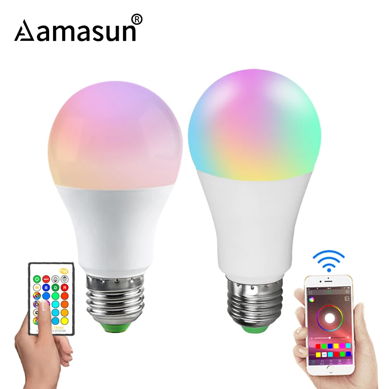 Беспроводной RGBW/RGBWW ночной Светильник цветная (RGB) Светодиодная лампа 15 Вт 10 5 AC85 265V