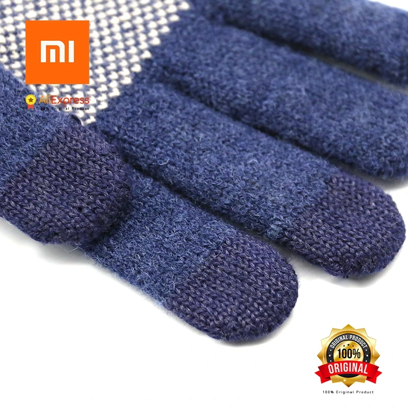 Сенсорные перчатки Xiaomi оригинальные вязанные мужские женские для сенсорных экранов