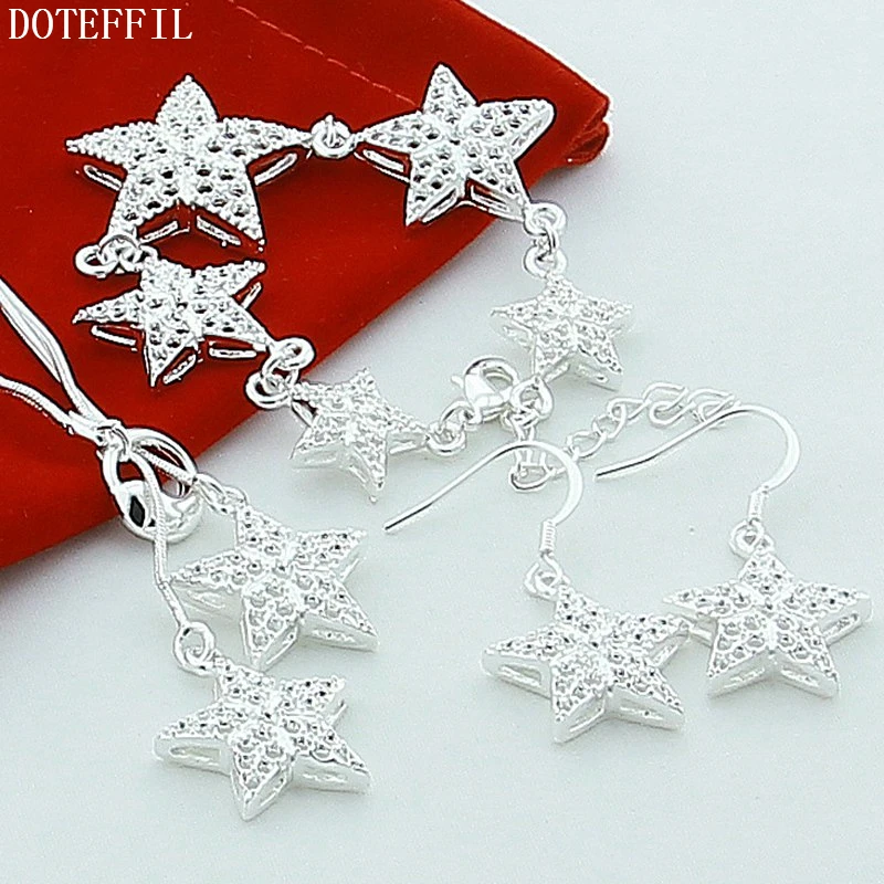 Комплект из колье и серёг серебра 925 пробы | Украшения аксессуары