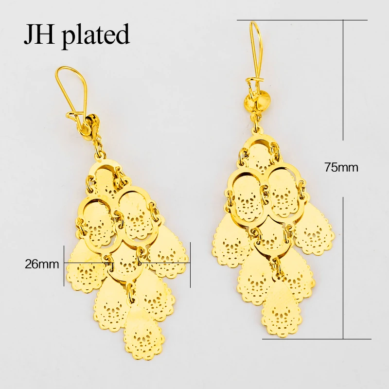 JHplated серьги для женщин золотого цвета модные ювелирные изделия для женщин/девушек, оптовые серьги арабские