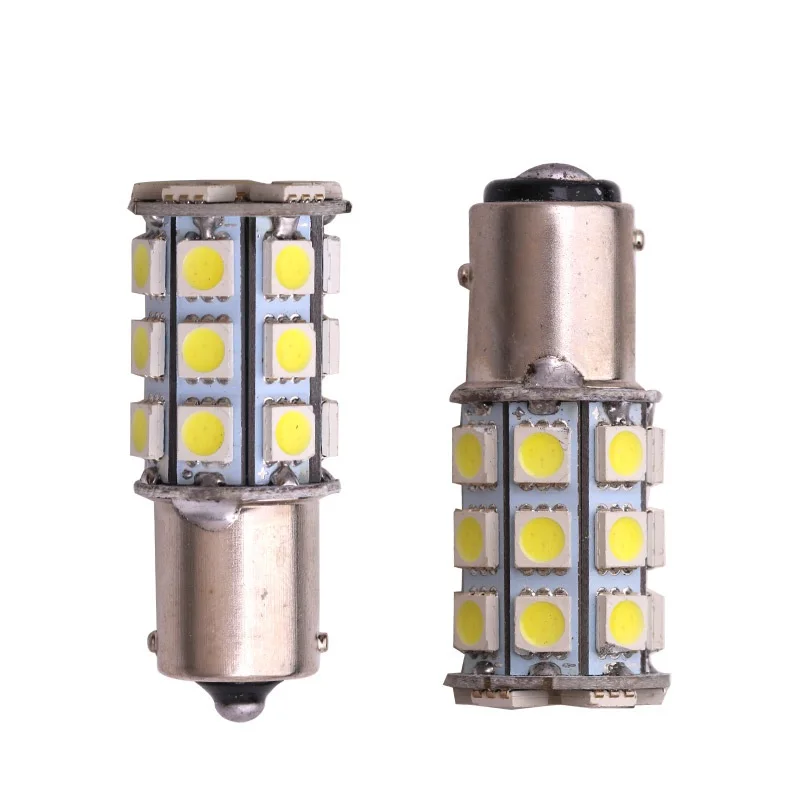 1 шт. 12 В 24 Автомобильная светодиодсветодиодный Тормозная лампа 1156 Ba15s P21W 27SMD 27 SMD