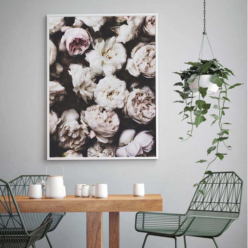 Flower Canvas Painting Art Wall Nordic Blossom Peony Floral Poster and Prints Pictures for Room Modern Home Decoration No Frame | Дом и сад