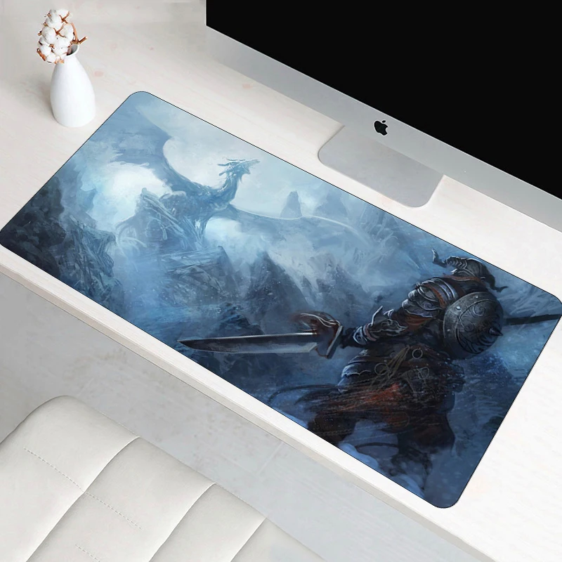 Большой коврик для мыши skyrim 80x40 см большой Настольный пожилых свитки защитный