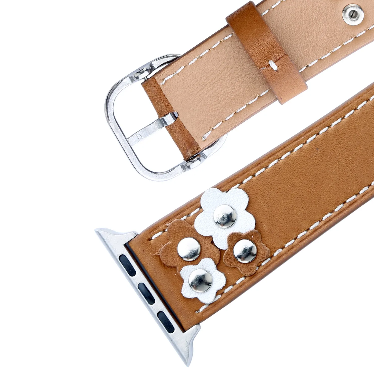 Ремешок из натуральной кожи с заклепками для Apple Watch 38 мм 42 |