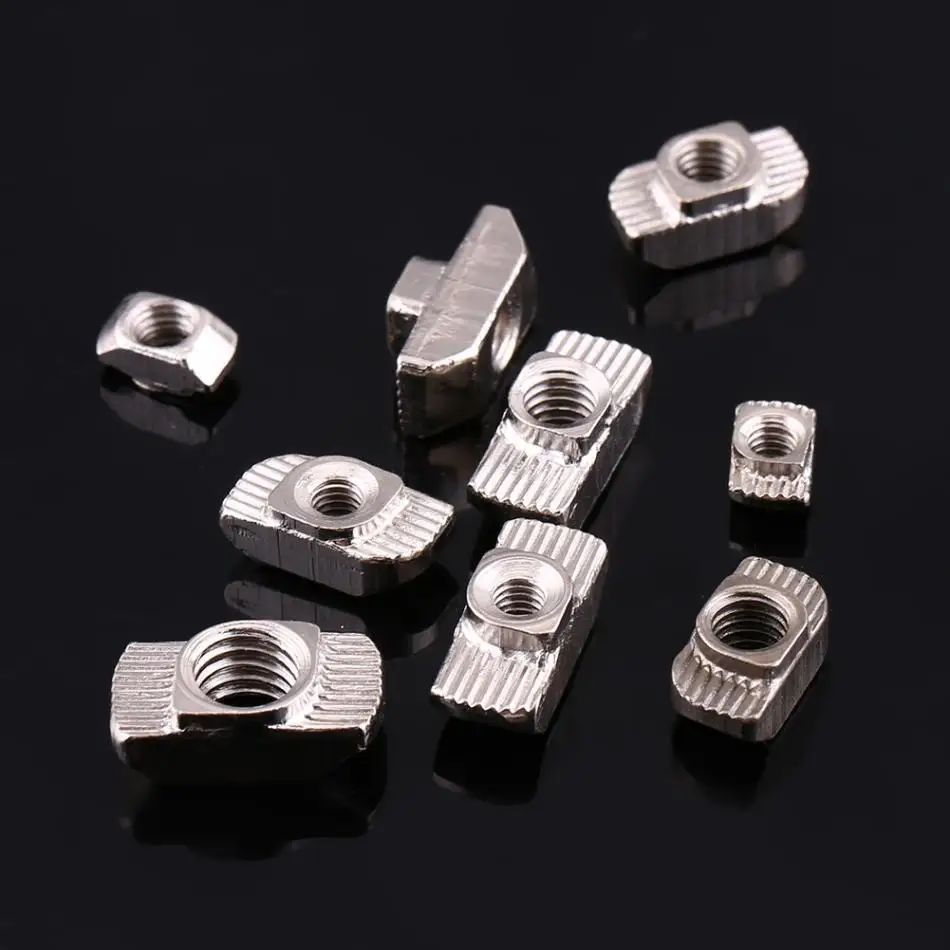 50 шт./компл. Т-образная головка молотка гайка оцинкованная углеродистая сталь