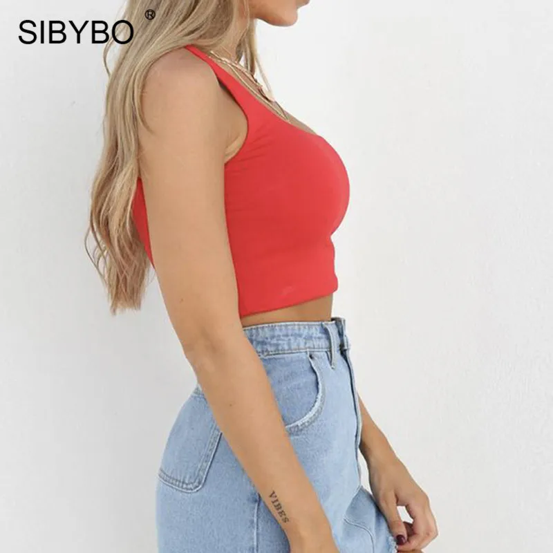Sibybo, короткие сексуальные женские топы с открытыми плечами, открытая спина, без бретелек, тонкий летний топ, женские укороченные повседневные топы для женщин