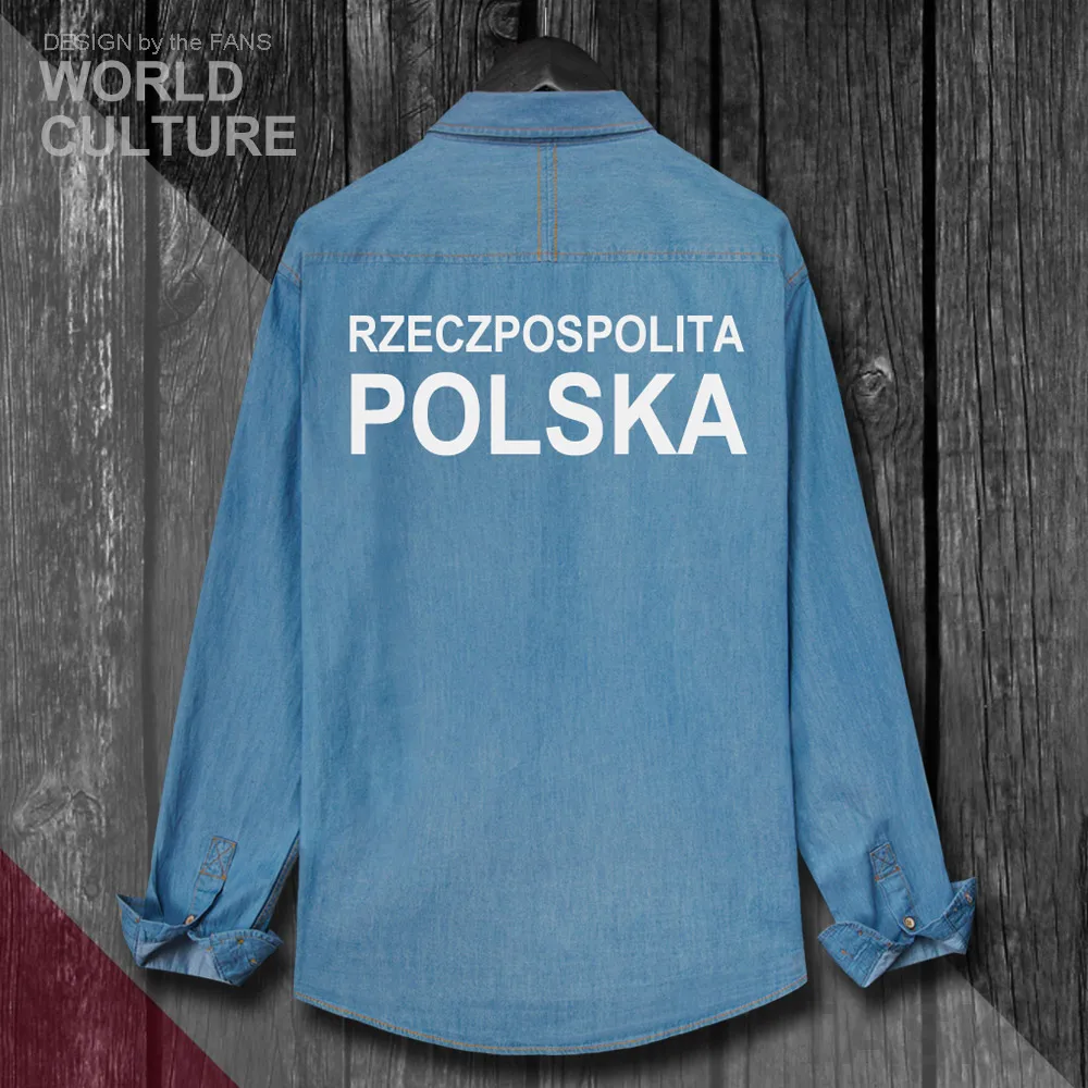 Мужская ковбойская куртка Pole POLSK осенняя с отложным воротником и длинным рукавом