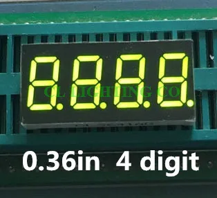 Зеленый 7 сегментный светодиодный дисплей 0 36 дюйма 1 / 2 3/ 4 бит общая Катодная