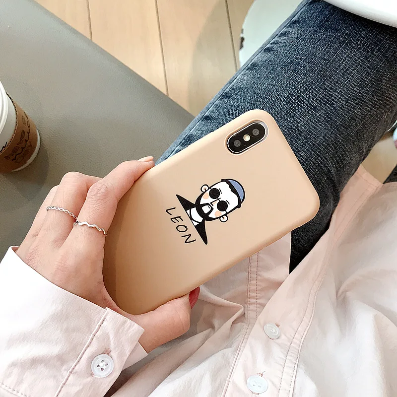 JAMULAR с героями из мультфильмов; убийца Leon и Mathilda облегающий чехол для iPhone XS MAX XR X 7 8 6 6s Plus Мягкий матовый Силиконовый чехол для телефона