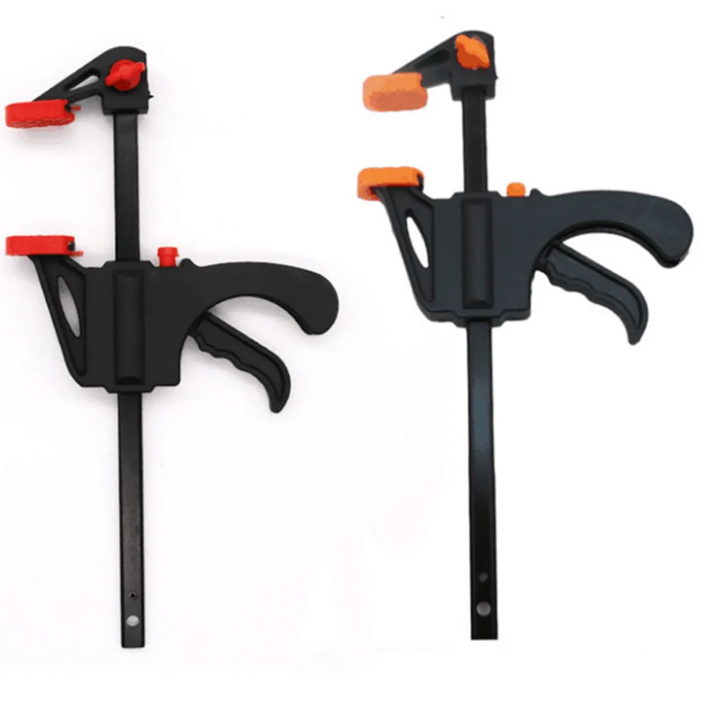 

4 Inch Woodworking Bar Fast F Clamping Grip Release Squeeze Carpentry Wood Trigger Clamps Plate Hand Ratchet Bar Tool Clip#15