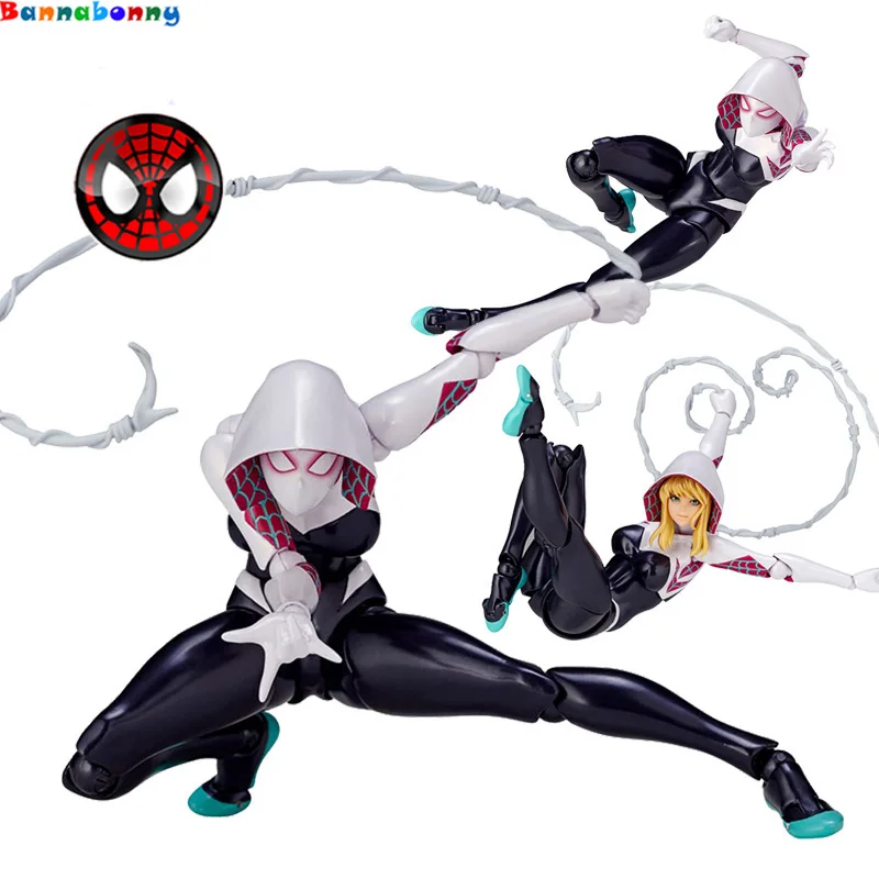 Hot Marvel Super Heros Spide-Gwen Figure Jointed Doll Spider man Gwen Action Toy Kids Gifts with Original box | Игрушки и хобби