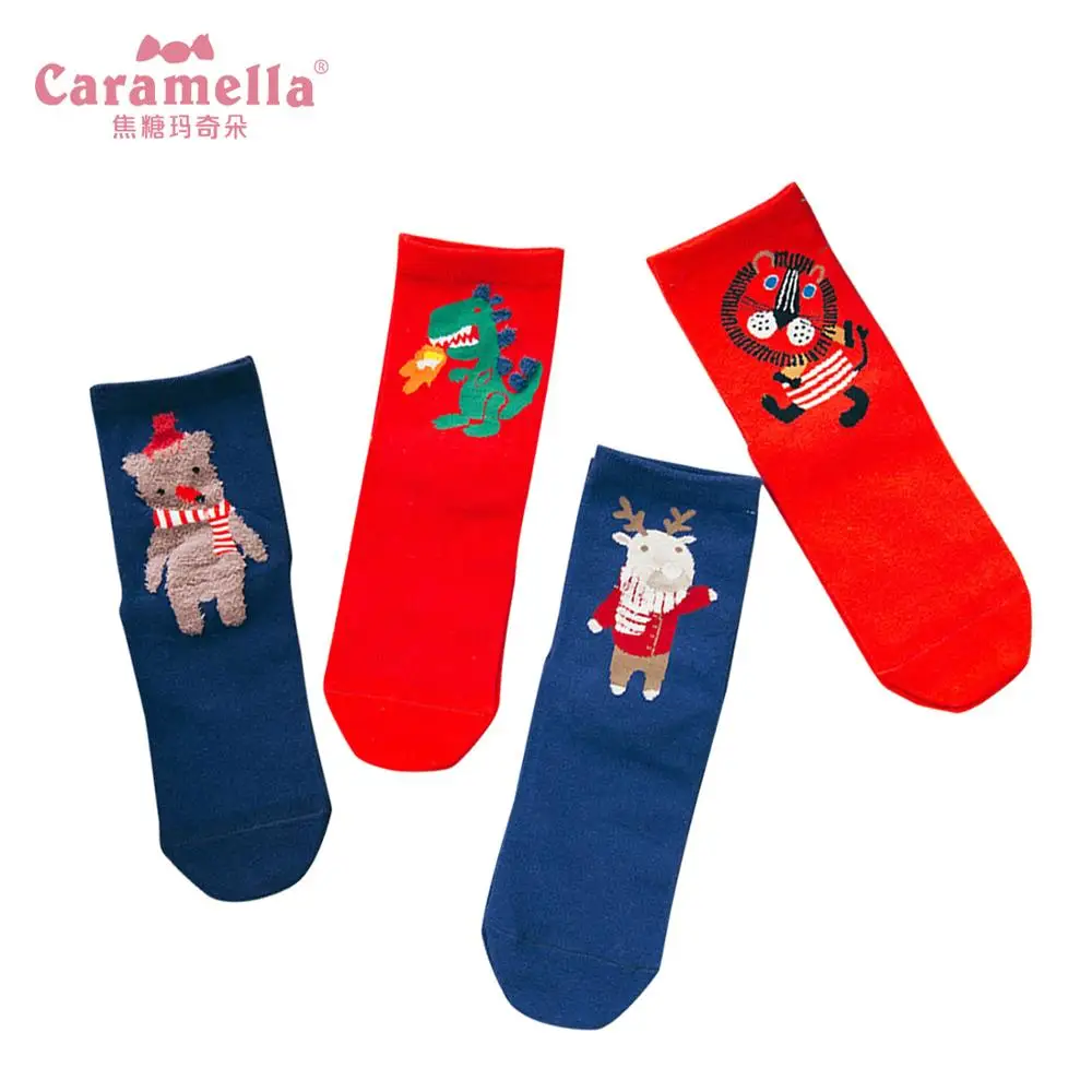 Носки женские новогодние с рисунком животных глаз оленей дракона | Женская