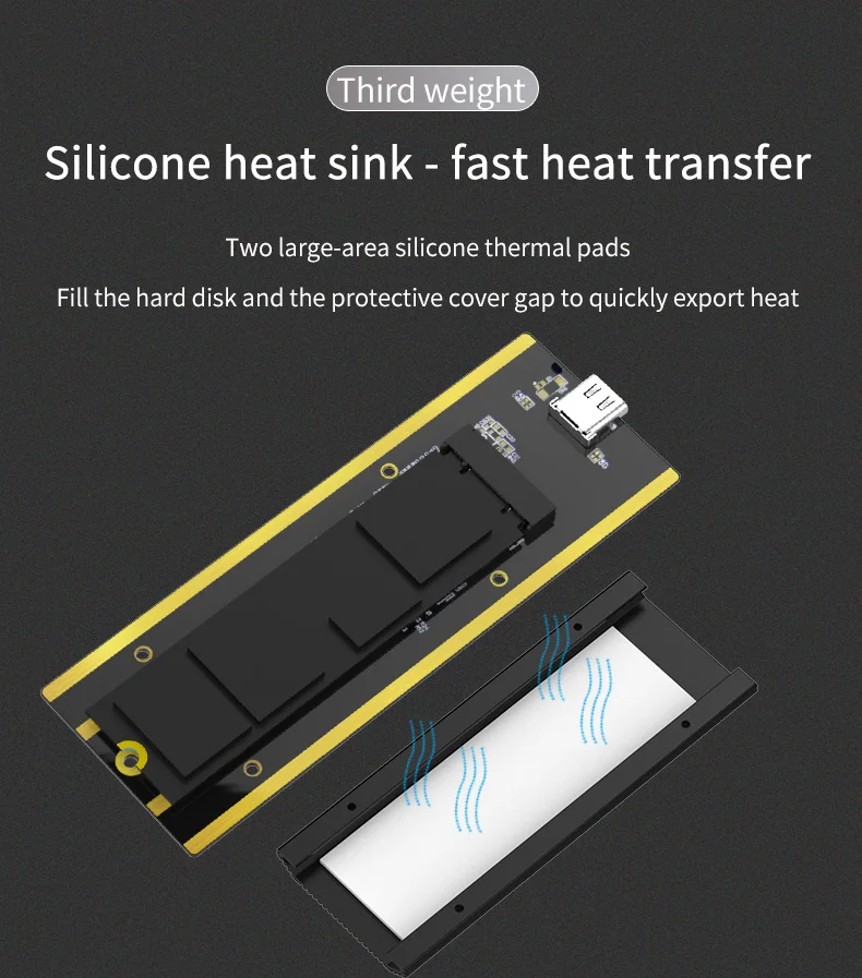 Blueendless портативный ssd жесткий диск чехол M.2 для type-c usb 3,1 NVMe PCIE msata жесткий диск корпус алюминиевый для M.2 M-key