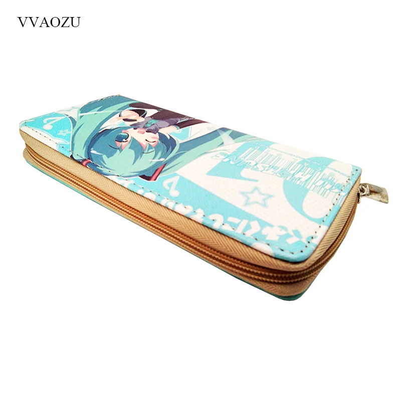 Hatsune Miku женский кошелек на молнии из искусственной кожи с героями мультфильмов VOCALOID портативный многофункциональный Длинный кошелек женский клатч Carteras