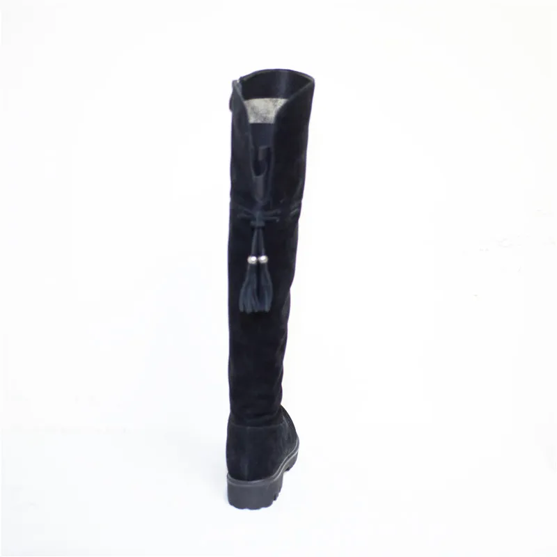 Pritivimin/FN84 женская замшевая обувь bottes femme зимняя теплая ручной работы с подкладкой