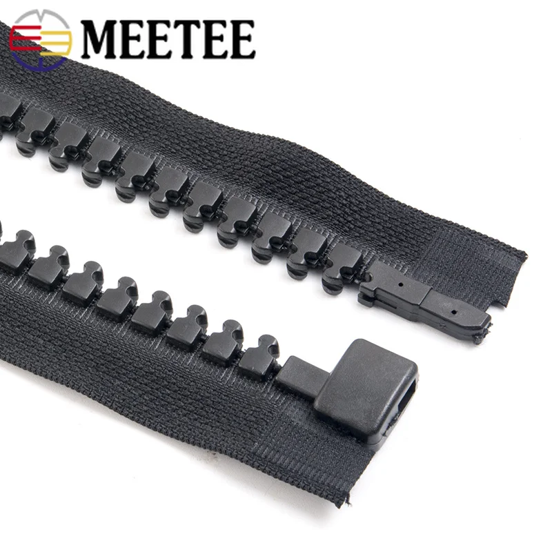 Meetee 20 # большие черные двойные слайдеры на молнии из смолы открытые для пуховой