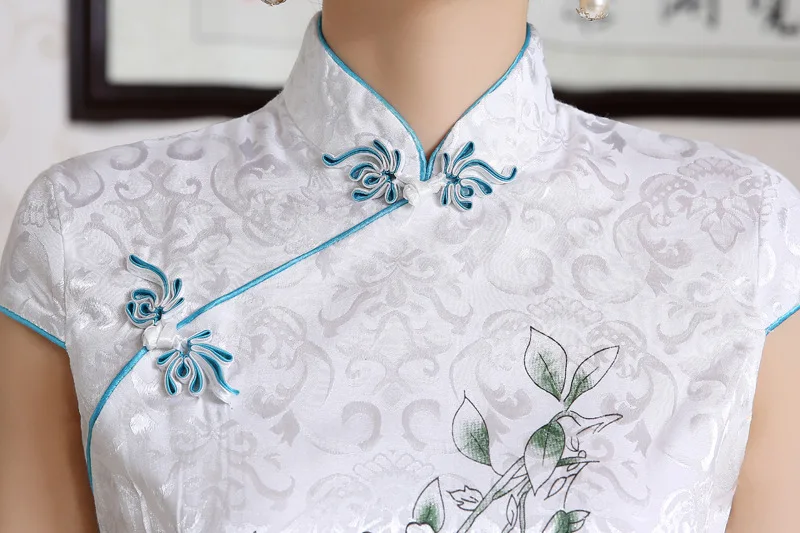 Лето 2016 Новый дизайн Cheongsam Тонкий ретро короткий Ципао традиционная китайская