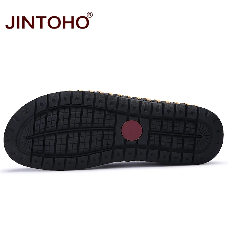 Туфли JINTOHO мужские кожаные натуральная кожа Повседневная модная обувь черные 2018 |