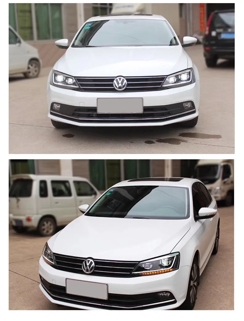 Автомобильный стильный головной светильник для VW Jetta светодиодный головной светильник 2011- VW Jetta Светодиодный дневной ходовой светильник светодиодный DRL Bi-Xenon HID