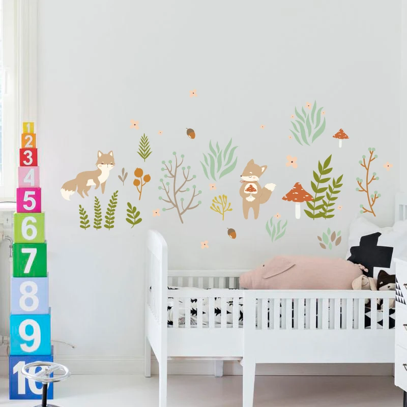 DIY наклейки на стену прекрасный лиса для детской комнаты Съемный книги по