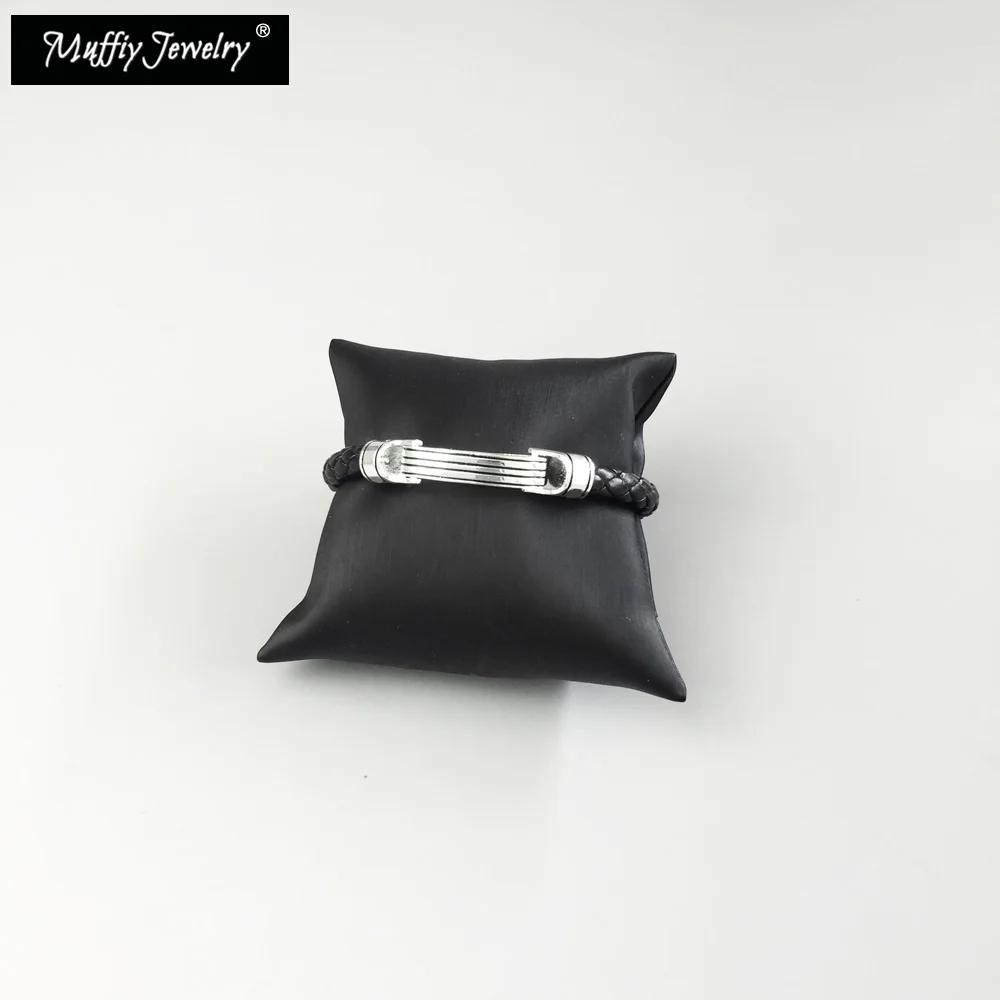 Кожаные браслеты манжеты с линией суперпредложения 2017 серебряные в европейском