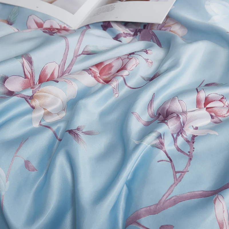 Одеяло постельные принадлежности наборы Tencel шелк люкс пододеяльник простыня