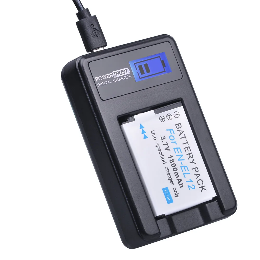 1 шт. EN-EL12 ENEL12 EN EL12 батарея для камеры + ЖК-Зарядное устройство USB Nikon Coolpix S9900 S9700 AW120