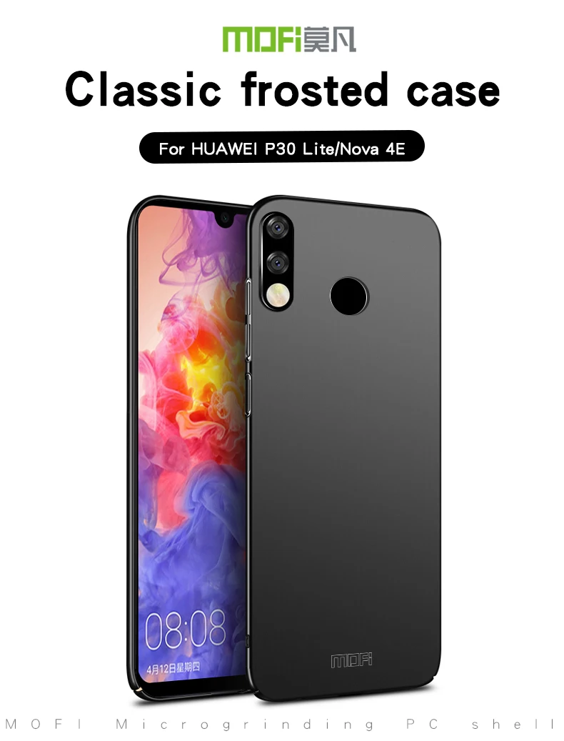 MOFi для huawei P30 Lite/Nova4E на заднюю панель с полной защитой ПК Жесткий Чехол Fundas, чехлы для телефонов в виде ракушки для huawei P30 Lite