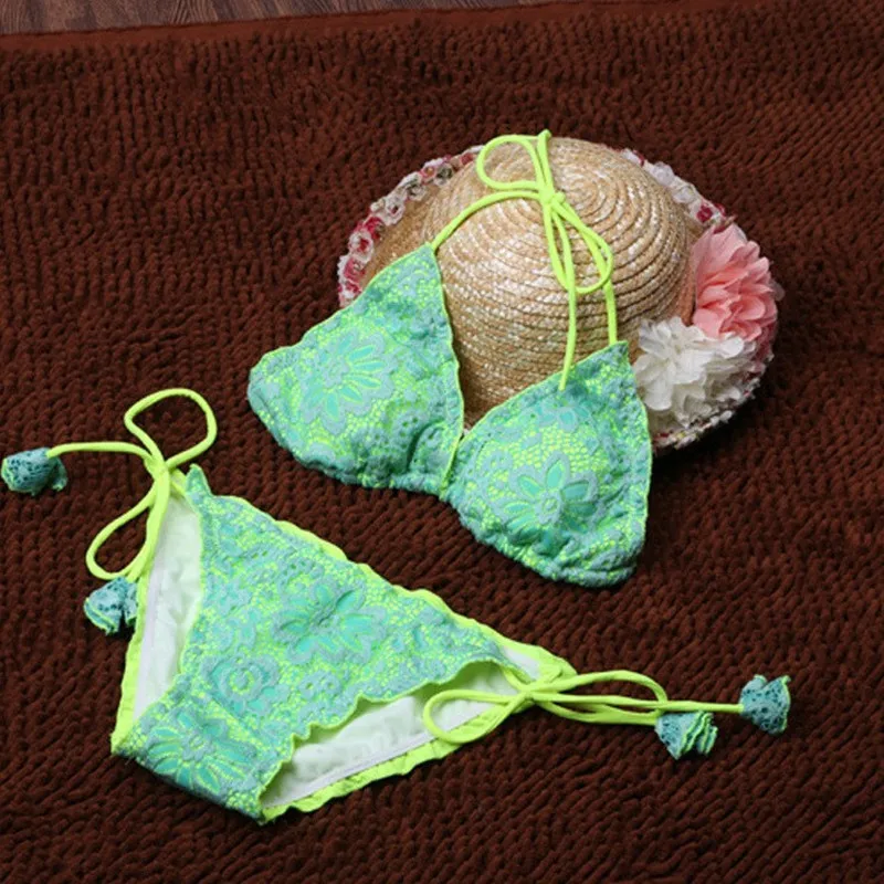 Женский купальник соблазнительное кружево комплект стильного бикини