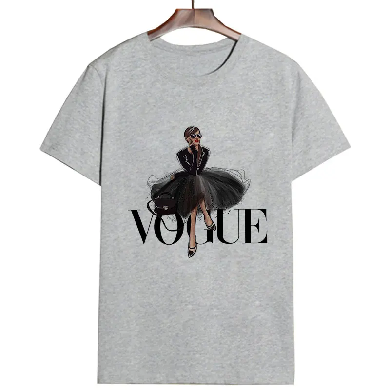 Женская футболка с надписью Vogue в стиле Харадзюку женская для отдыха модная