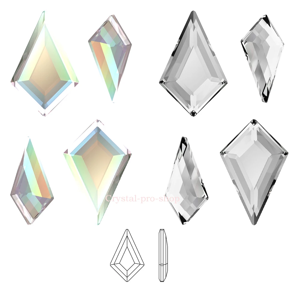 Вы выбираете) воздушный змей Swarovski(2771)(6,4x4,2, 8,6x5,6, 12,9x8,3) мм(без горячей фиксации) Кристалл с плоской задней гранью стразами