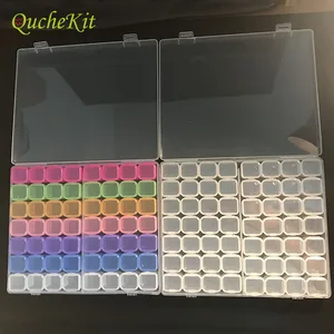 Коробка для хранения ювелирных изделий, 56 отделений, прозрачная, пластиковая, регулируемая