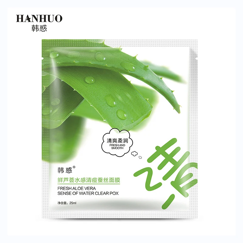 HanHuo свежие черники алоэ вера красная роза шелковая маска для лица ухода за кожей