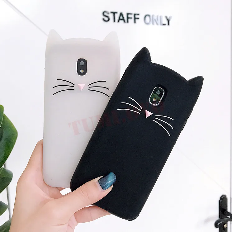 Милые 3D Кот силиконовый чехол для samsung Galaxy A8 S8 S9 плюс S6 S7 край S5 A3 A5 a7 J1 J3 J5 J7 чехлы