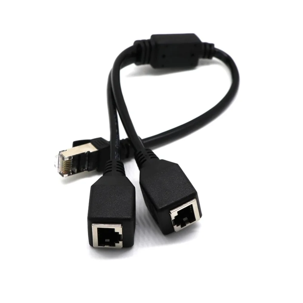 Сетевой Разветвитель RJ45 адаптер с 1 штекера на 2 гнезда порт LAN Ethernet сетевой