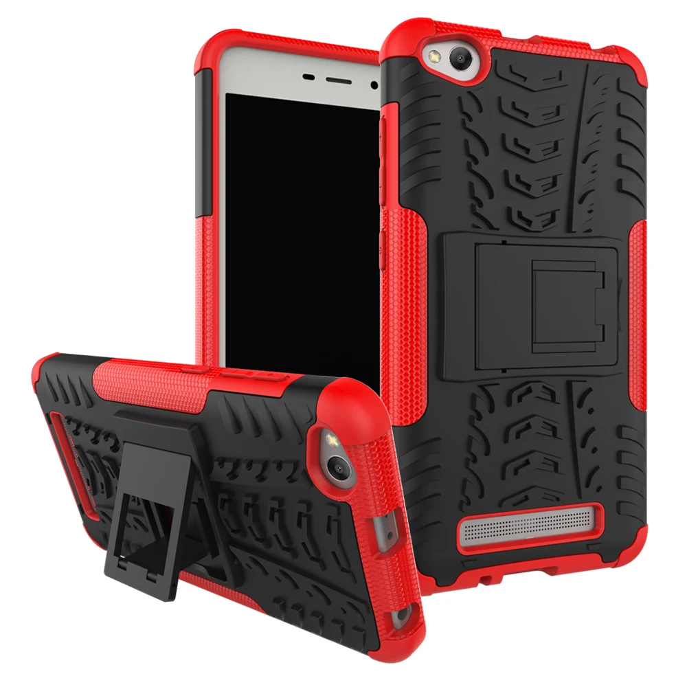 BYHeYang For Xiaomi Redmi 4A Case 5.0&quot Heavy Duty TPU+PC Silicone Kickstand Cover Armor Back Phone |