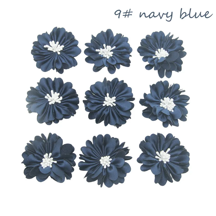 9 navy blue 12 шт./пакет 5 см Искусственный цветок женская головная повязка DIY Поставки невесты украшение в виде свадебного букета бытовой Жемчужный Цветок - Цвет: 9 navy blue